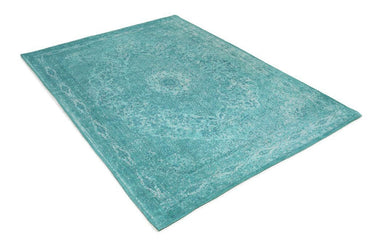 blauw groen vloerkleed sabari diagonaal
