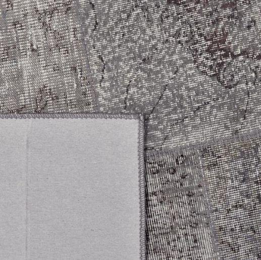 grijs vloerkleed patchwork balaclava achterkant
