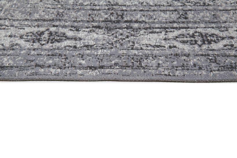 grijs vloerkleed vintage sabari detail rand