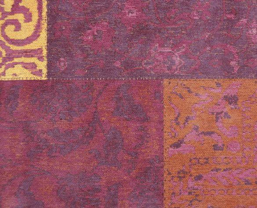 rood-geel-vloerkleed-patchwork-silvan-2188-bovenkant-detail