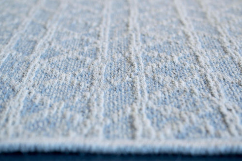 scandinavisch vloerkleed lichtblauw wit crassa3674 detail