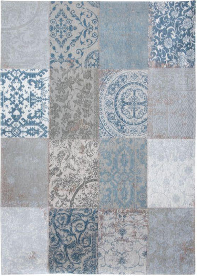 vintage vloerkleed patchwork blauw louis de poortere 8981 3